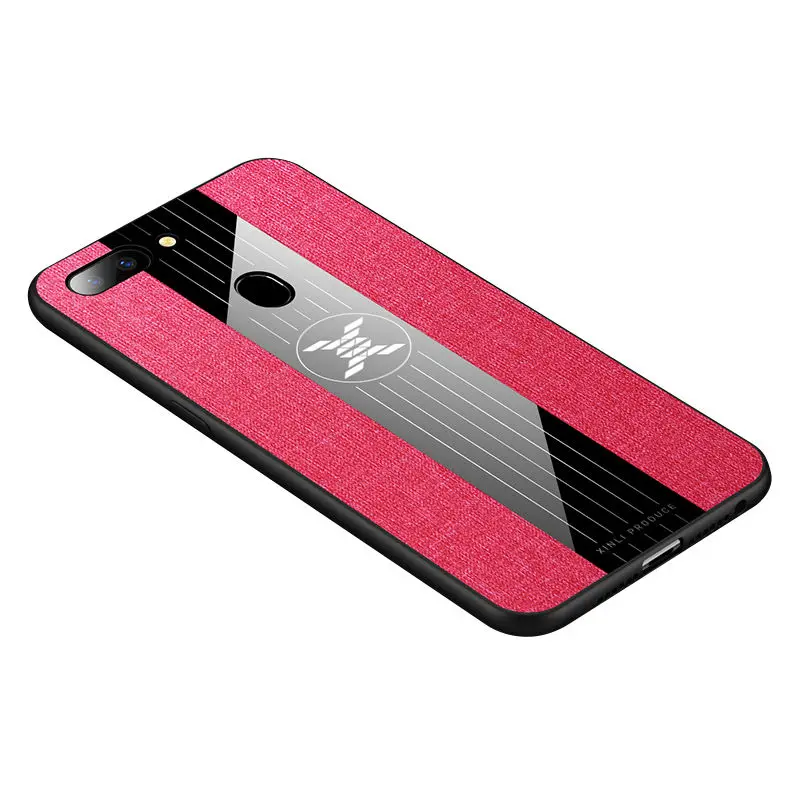 Модный тканевый силиконовый чехол для телефона OPPO Reno 2 Z Plus Ace Realme X Lite X2 K3 Q A11X K1 R11 Pro защитная задняя крышка - Цвет: Red Without Ring