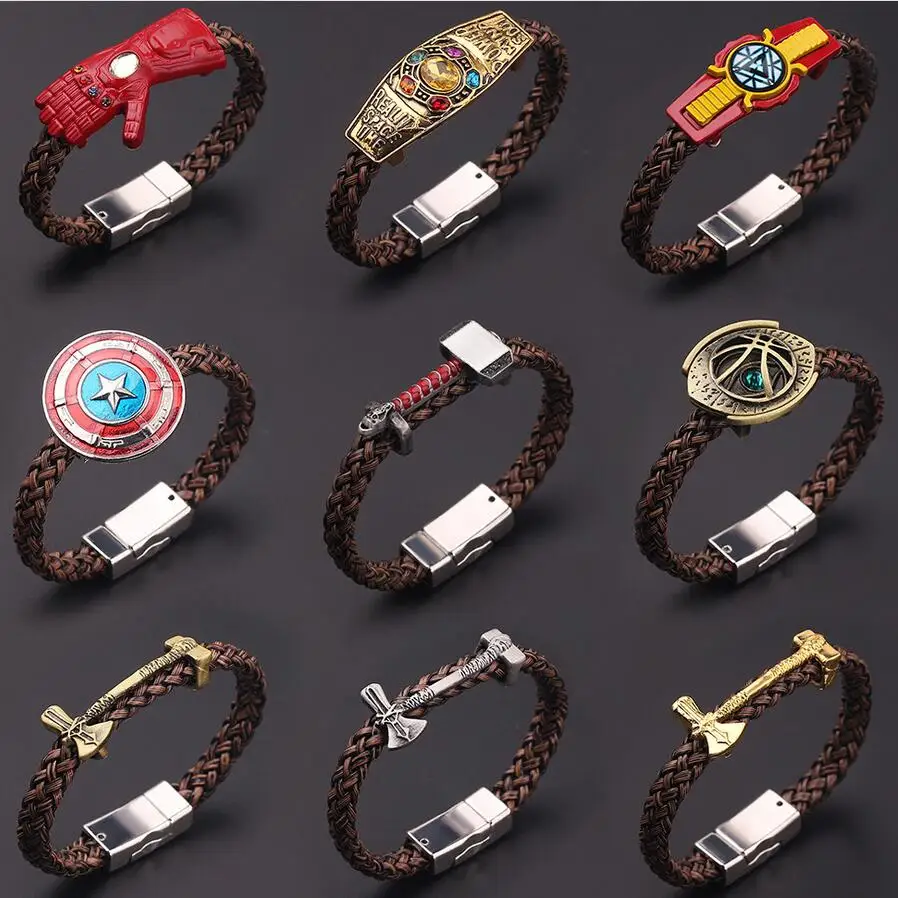 

Avengers Toys Iron Man Stark Thor Mjolnir Hammer Thanos Gauntlet Glove Captain Shield Bracelet Kids Adults Toys For Christmas