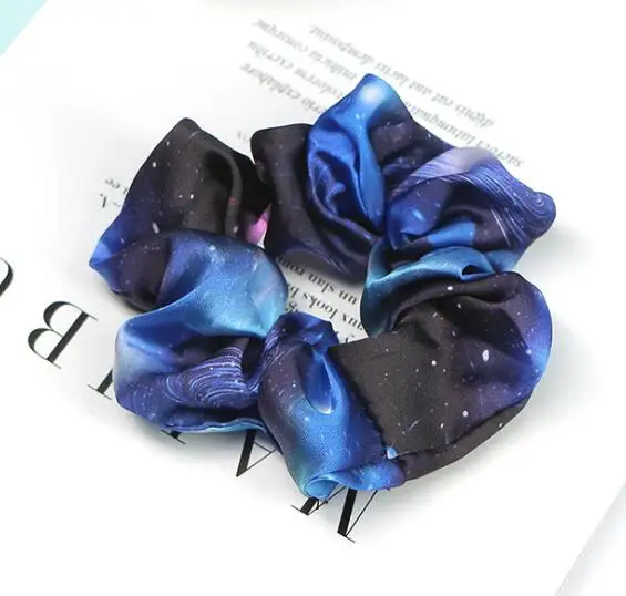 3cloth Известный бренд корейских резинки для волос для девочек, Галстуки для волос, космическая галактика, резинки, конский хвост, держатель для волос, резиновые аксессуары для волос - Цвет: 3cloth