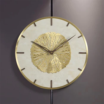 

Nordic Luxury Marble Wall Clock Modern Design Atmospheric Style Living Room Decoration Hanging Watch Wall Clocks Home Decor