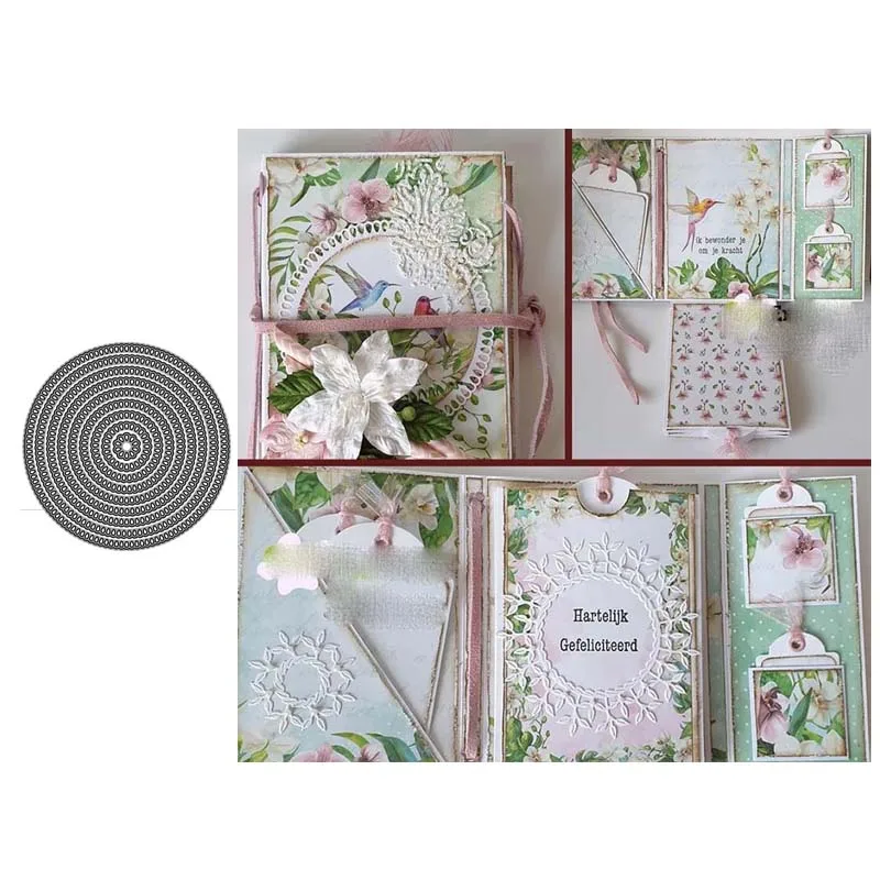 

JC 2020 New Metal Cutting Dies for Scrapbooking Dot Circle Craft Stencil Frame Background Handmade Model Template Decoration
