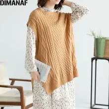 DIMANAF 2019 Plus Size Sweater Women Sleeveless Knitting Vest Batwing Winter Pullovers Cotton Loose Tops Large Size Outerwear DIMANAF 2019 Plus Size Sweater Women Sleeveless Knitting Vest Batwing Winter Pullovers Cotton Loose Tops Large Size Outerwear