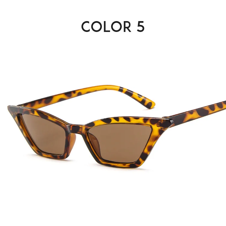 Винтажные очки солнцезащитные женские кошачий глаз, солнцезащитные очки в ретро стиле, дизайнерские летние солнцезащитные очки для женщин, женские сексуальные очки UV400 - Цвет линз: Color 5