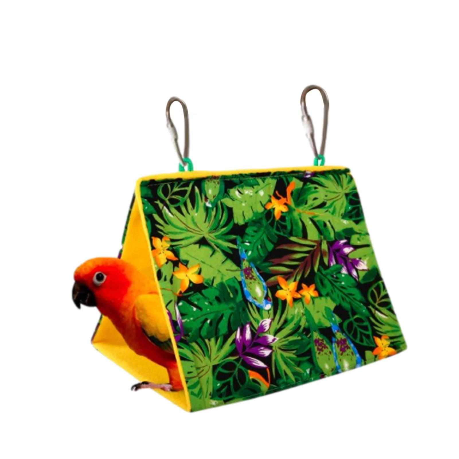 Bird Nest Hammock Hanging Cave Sun Shelter Hut Tent Bird Cage Toy Bird