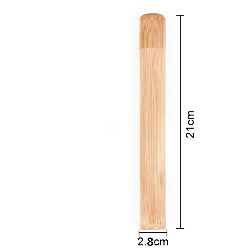 21cm 1pcs Чехол из натурального бамбука, Экологичная зубная щетка, бамбуковая трубка 8,3 дюймов, чехол для зубной щетки, аксессуары для зубной щетки ручной работы - Цвет: 21cm 1pcs