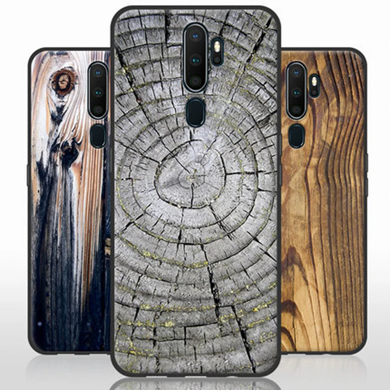 

Wood grain Stone pattern Case For OPPO A5 2020 case OPPOA5 OPPOA9 2020 Soft Silicone TPU back Cover For OPPO A9 2020 phone cases