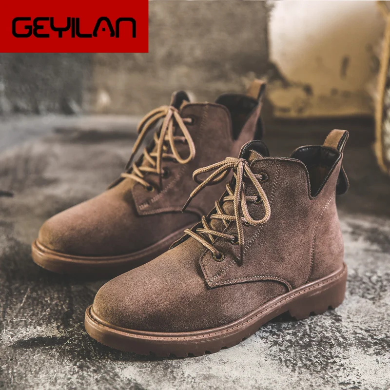 

Vintage Cow Suede Women Shoes Fashion Casual Ankle Boots Autumn Winter Wedges Outdoor Warm Work Boots Chelsea Boots