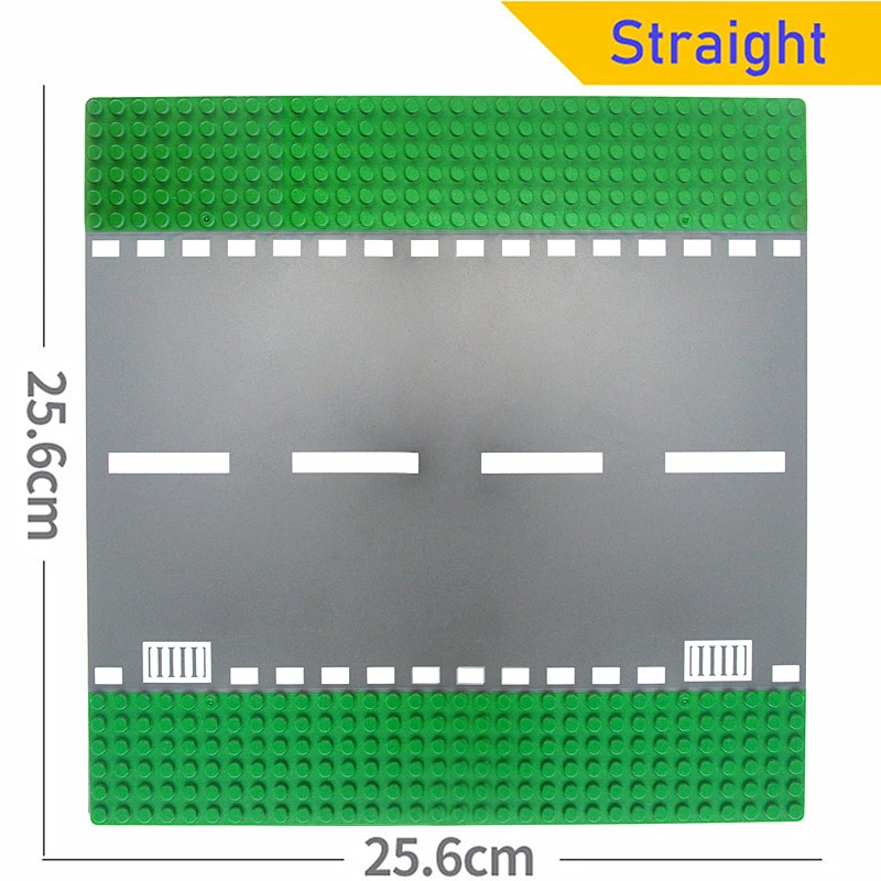 도시 도로 baseplate 거리 diy 빌딩 블록 벽돌 기본 플레이트 호환 주요 brank 도시 테이블 7280 7281 어린이 선물 용품