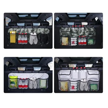 

Hot Car Trunk Organizer Bag Back Seat SUV Foldable Auto Storage Stowing Tidying Trash Automobile Pouch Blue Four Color