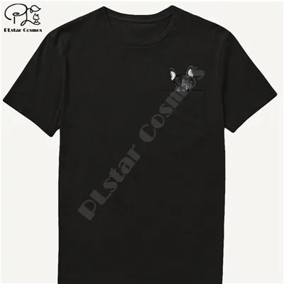 German Shepherd In Pocket T Shirt Dog Lovers Black Cotton Men Made in USA Cartoon t shirt men Unisex New Fashion tshirt style-13 Auburn