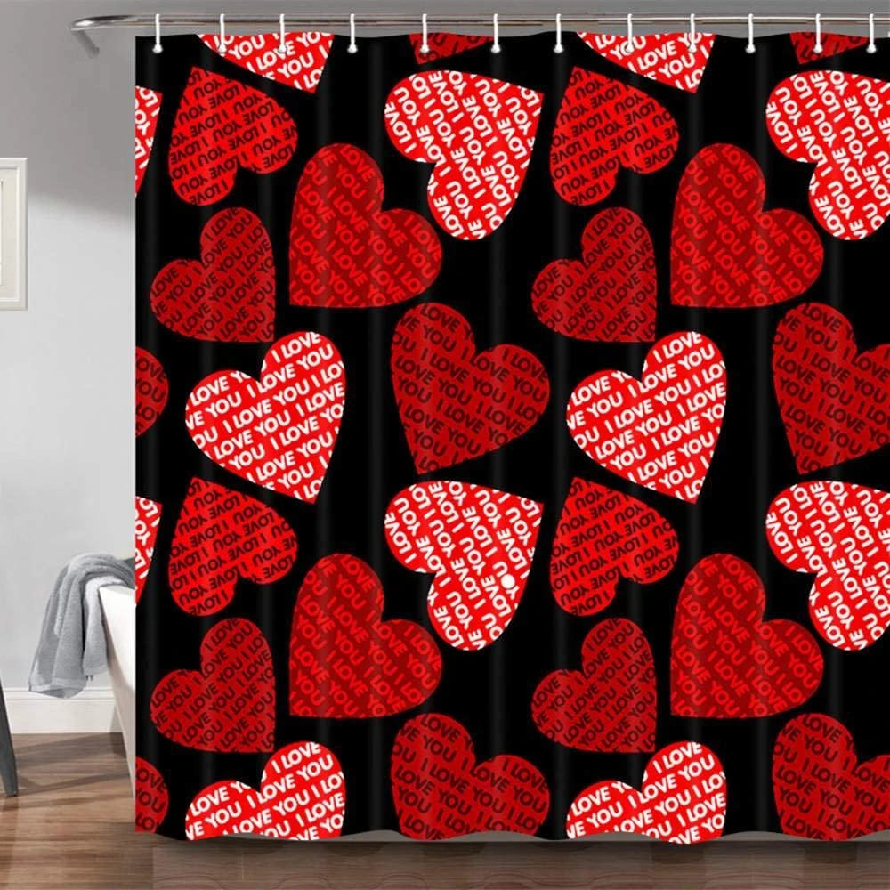 Valentine's Day Sweetheart You Are My Waterproof Polyester Shower