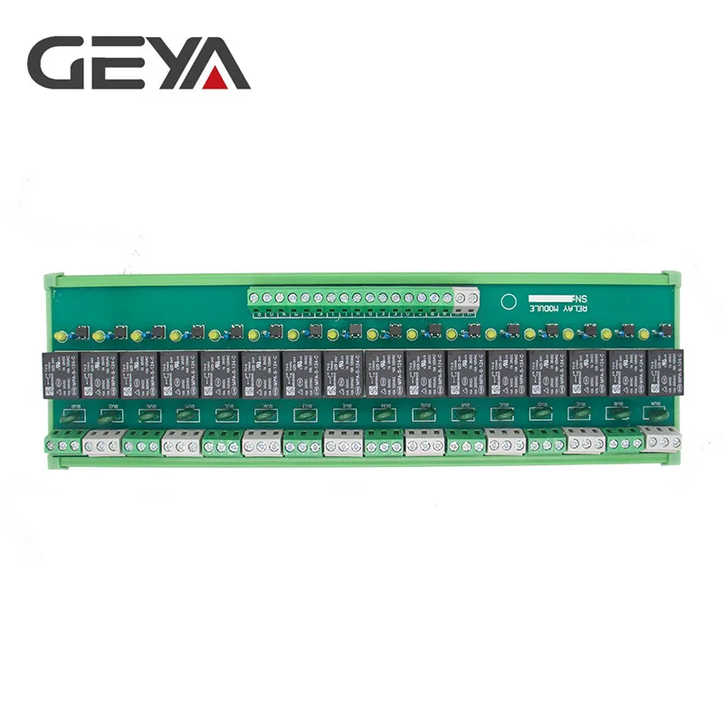 GEYA 16 групп 1SPDT 1NC1NO релейный модуль для AC DC 5 в 12 В 24 В PLC реле