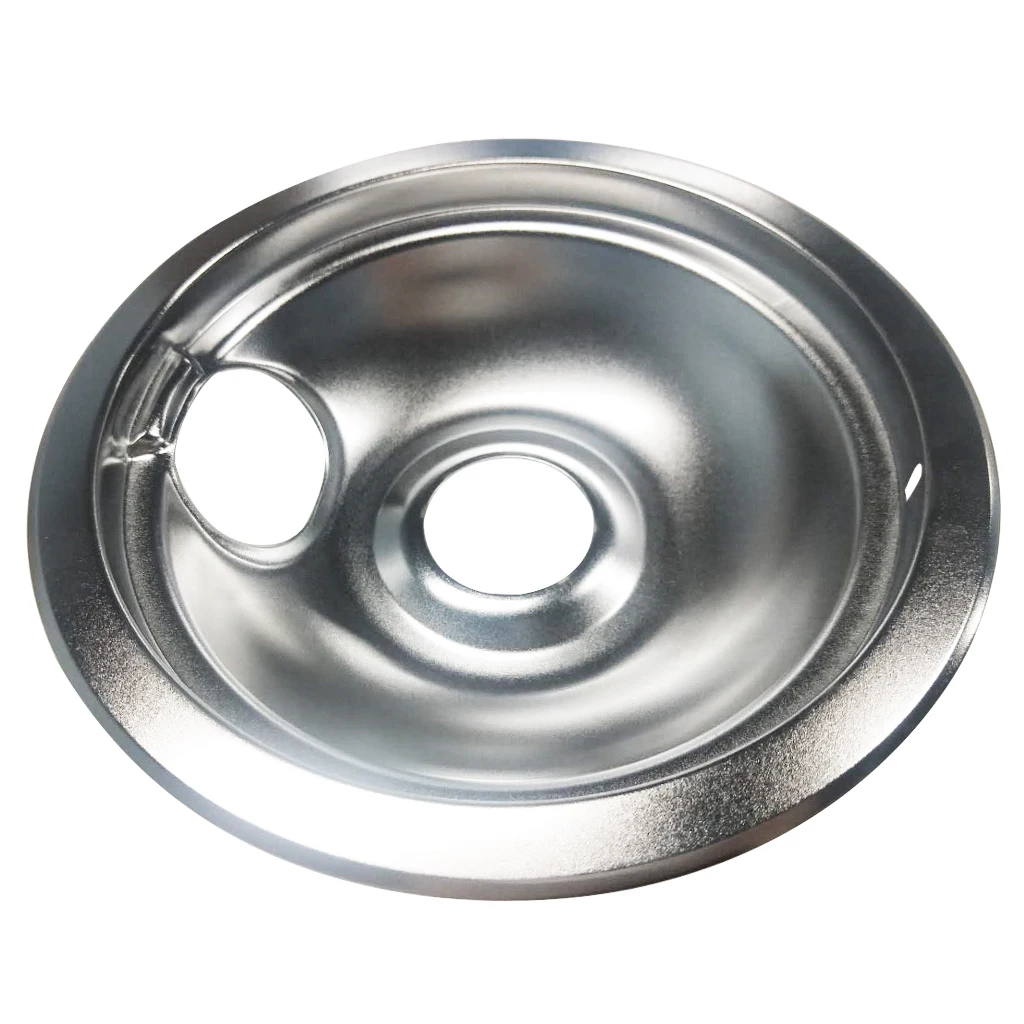 Set of 4 Replacement Drip Pans Bowl Set - 2 Large 8inch and 2 Small 6inch Drip Bowl Pans