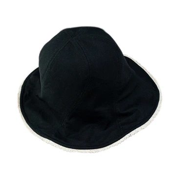 

Japanese Double-Sided Fisherman Hat, Lace Sun Visor, Dome Cotton Linen Hat