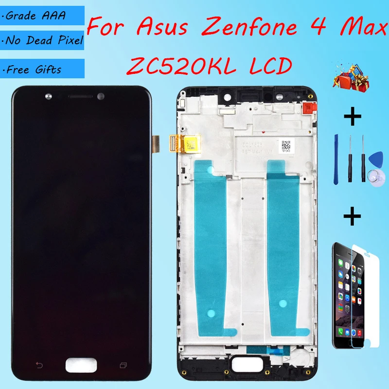 For Asus Zenfone 4 Max Zc5kl Lcd Screen Assembly With Front Case Touch Glass X00hd Lcd Display Original White Black Mobile Phone Lcd Screens Aliexpress