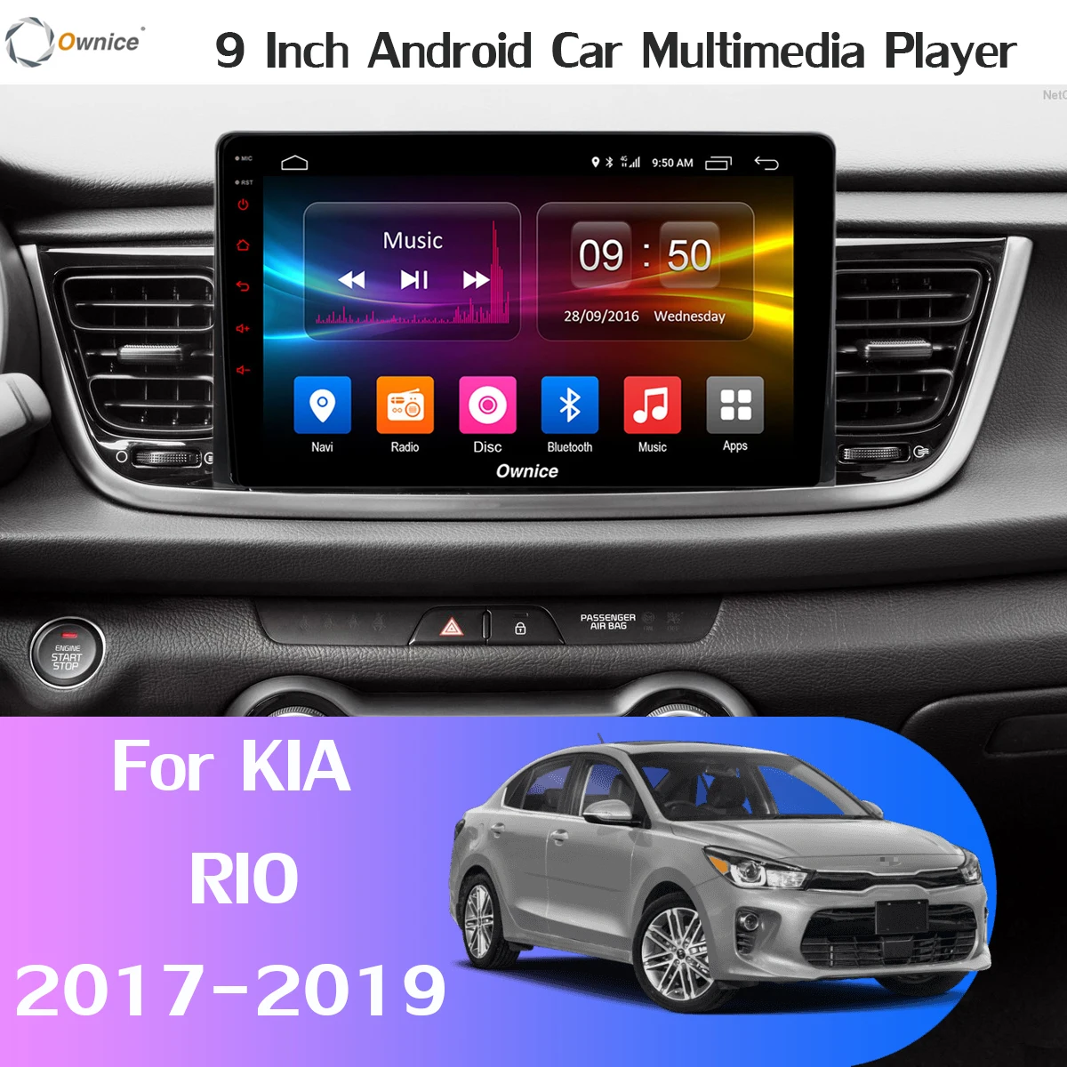 Perfect 1din 360°Panoramic Camera 4G LTE Android 9.0 4G+64G SPDIF DSP CarPlay Car Multimedia Player for Kia Rio 2017 2018 2019 GPS Radio 1