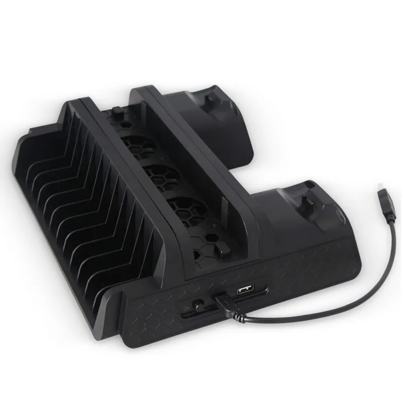 Многофункциональная охлаждающая база вертикальная подставка для PS4 Slim/для PS4/для PS4 PRO с охлаждающим вентилятором контроллер зарядная станция USB