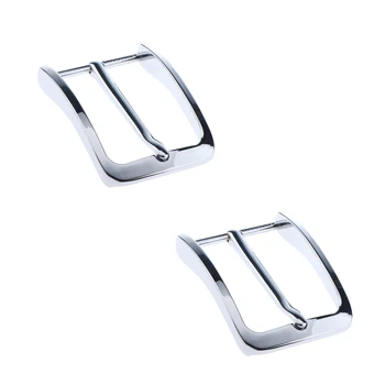

2 Pack Alloy Rectangular Belt Buckle Metal Pin Buckle Replacement Parts