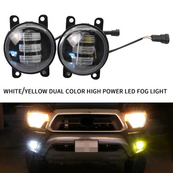 

White/Yellow Dual Color 20W High Power LED Fog Light Kit for Honda Nissan Subaru Ford