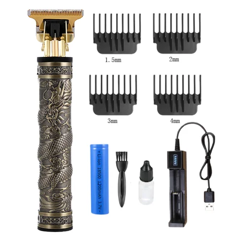 Clipper Electric Clippers New Electric Men's Retro T9 Style Buddha Head Carving Oil Head Scissors