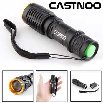 

500LM Q5 LED 14500 Flashlight Zoomable Focus Torch Lamp Outdoor Camping T6 Flashlight 14500 Led Flashlight T6 Torch