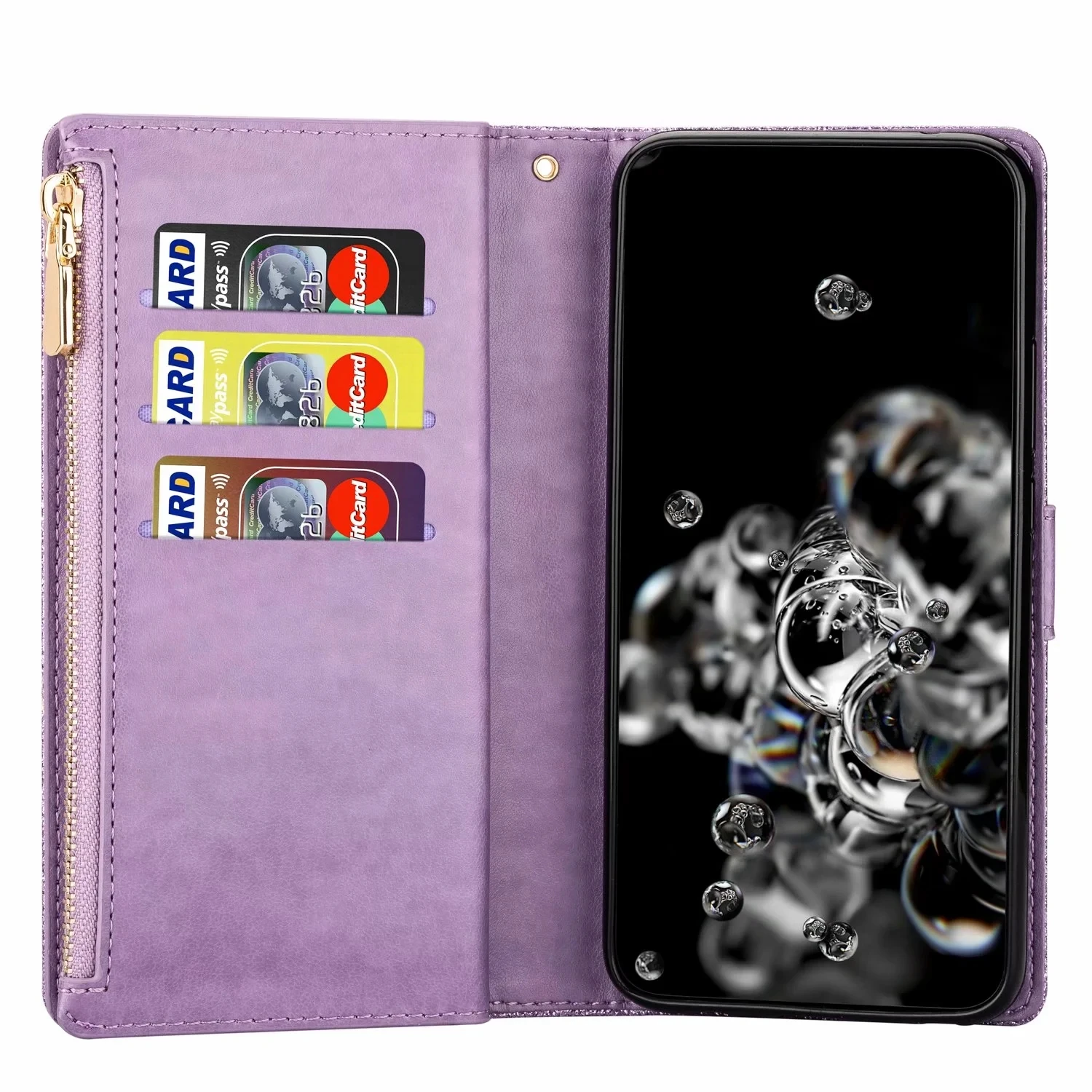 Custodia a portafoglio lucida per Samsung Galaxy A12 A10 A40 A50 A51 A71 A41 A5 A6 A7 J3 J5 J6 J7 M11 M21 M31 M51 Fonda Proteggi_voghion.com