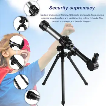 

Kids Telescope Educational Science Toy Telescope for Beginners Astronomy Telescope with Tripod 20X 40X Magnification Eyepieces