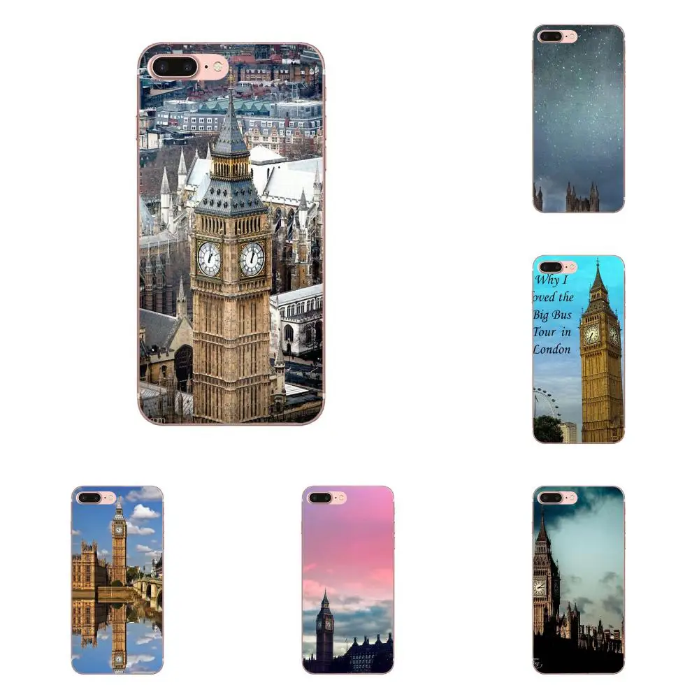 Мягкий ТПУ с милой кожей Британский Лондон Биг Бен для Huawei Honor 4C 5A 5X 6A 6C 6X 7X 9 V8 V10 Mate 7