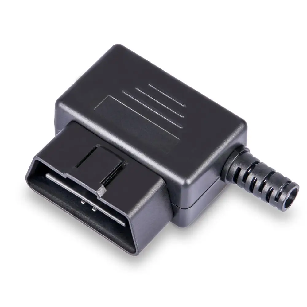 16pin OBD2 Мужской Разъем 90 градусов под прямым углом J1962m разъем с защелкой корпуса автомобиля авто диагностический разъем