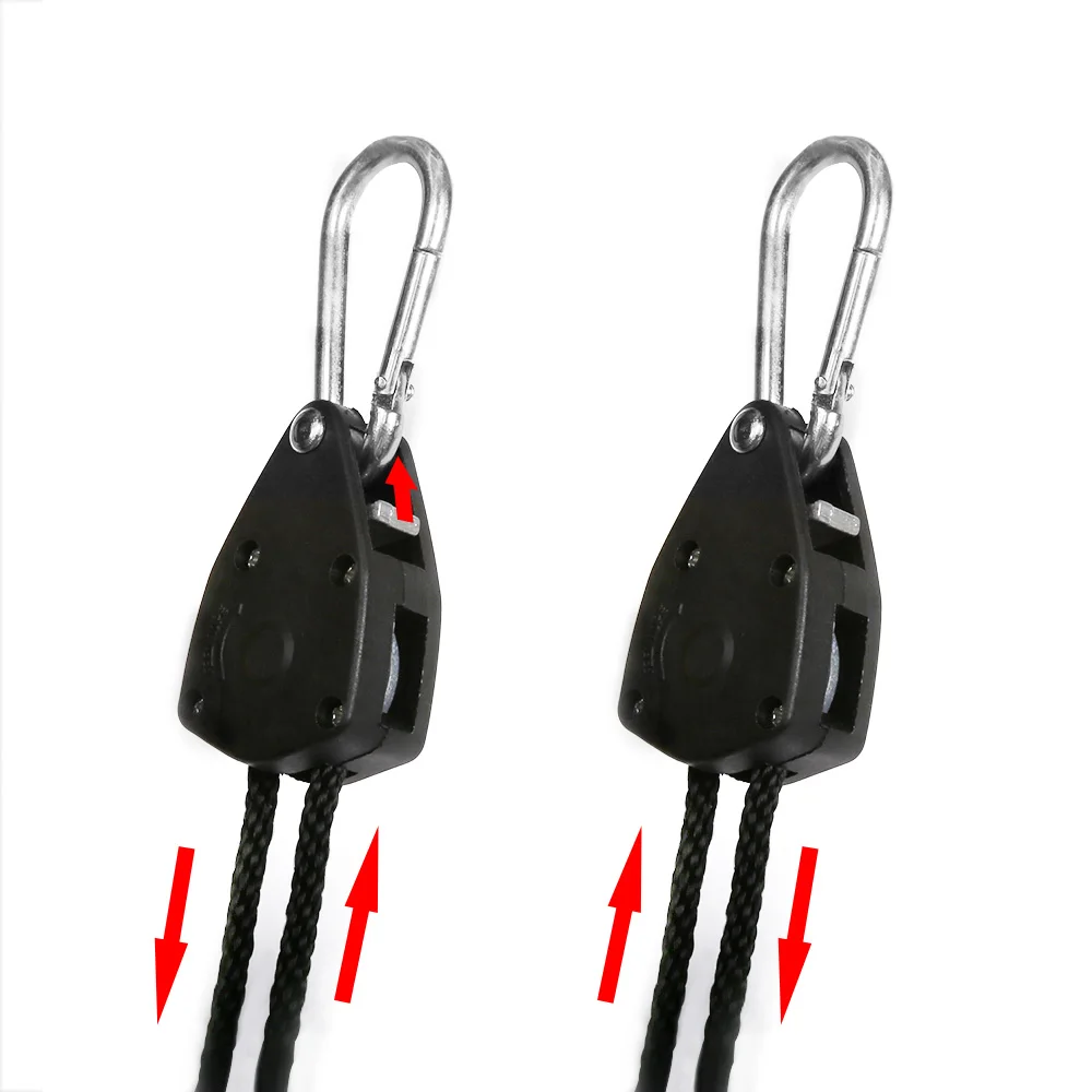2pcs Stainless Steel Hang Rope Hook Hanging 10kg-68kg Kit Lifters Lights Led Light Fixtures Lighting Accessories