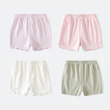 Новые стильные летние шорты в Корейском стиле для маленьких девочек повседневные шорты из чистого хлопка для девочек тонкие детские шорты