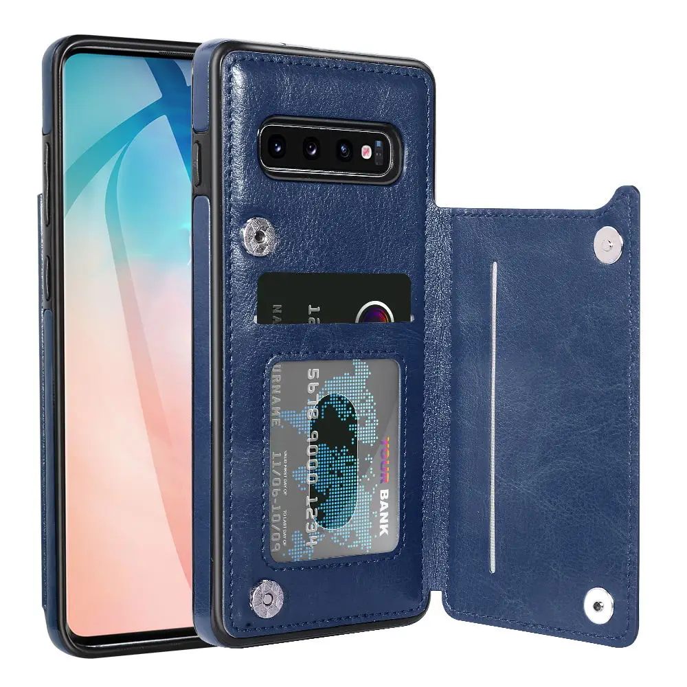 FLOVEME из искусственной кожи чехол для samsung Примечание 10 плюс S8 S9 S10 многофункциональный кошелек держатель чехол для телефона для samsung Note 8, 9, 10, чехол-накладка - Цвет: Blue
