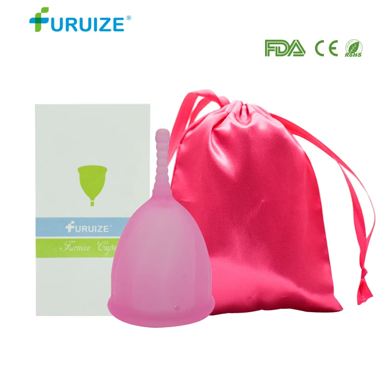 Furuize Алмазная чашка копа менструальная женская гигиеническая Дамская чашка медицинская силиконовая менструальная чашка Роза Алмазная чашка для женщин - Цвет: 1pcs Pink-1Bag