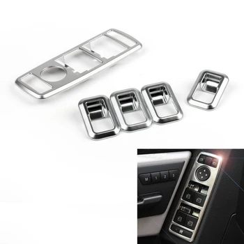 

Areyourshop Window Power Switch Cover For BENZ W204 W212 W207 W166 W246 X204 5PCS Chrome ABS plastic New Arrival