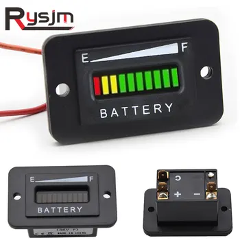 

HD Battery Gauge Car Capacity Monitor Panel Status Indicator 36V LCD Digital Battery Tester Universal Auto Vehicle Volt Meter