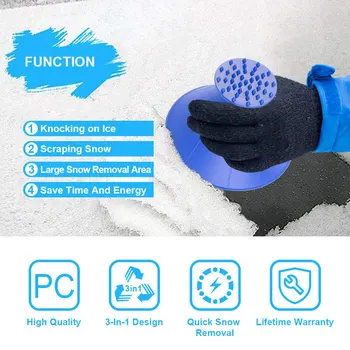 

1pcs Plastic Ice Shovel Snow removal tool Funnel shaped ice scraper Window Windshield Snow Brush Portable car accessories