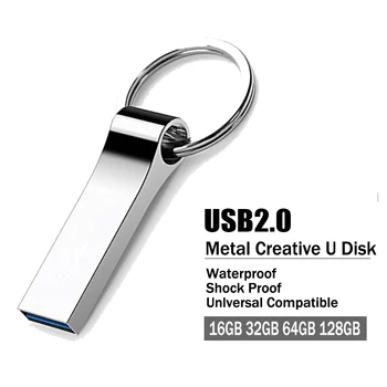 

Cle USB 2.0 Pen Drive 128 GB USB Flash Drive 128GB 64GB 32GB 16GB 8GB Pendrive personalizado Waterproof Memoria USB Flash Stick