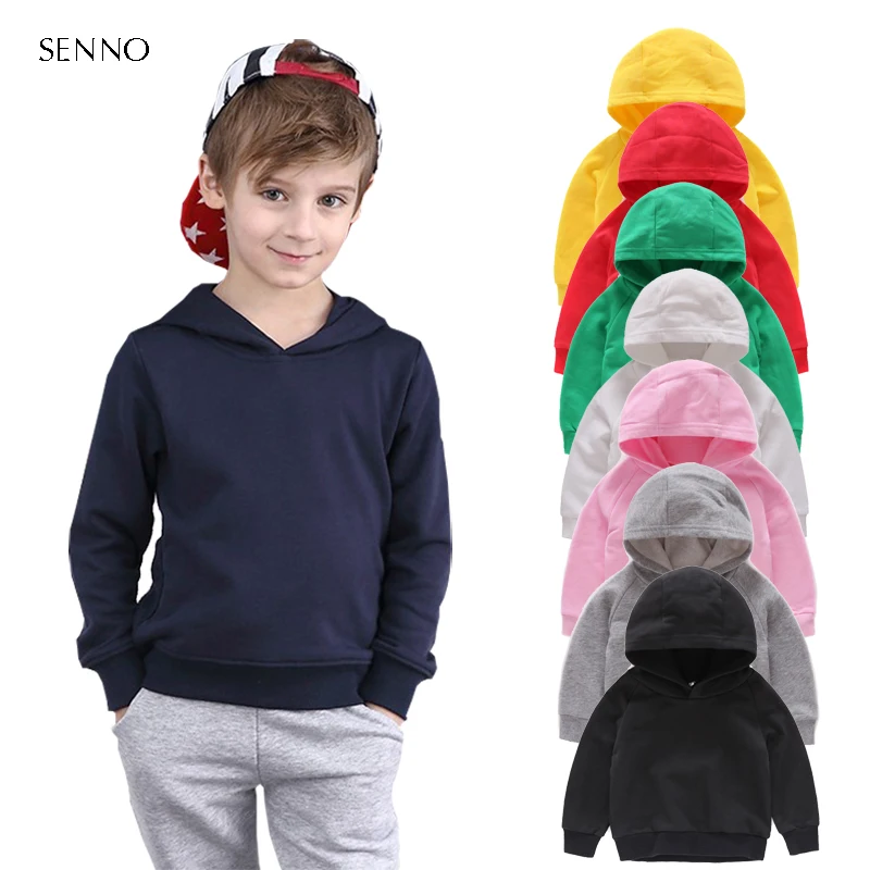 Kids Girls Boys Hoodies Outerwear White Red Yellow Black Grey Hooded Girls & Boys Sweatshirt Kids C