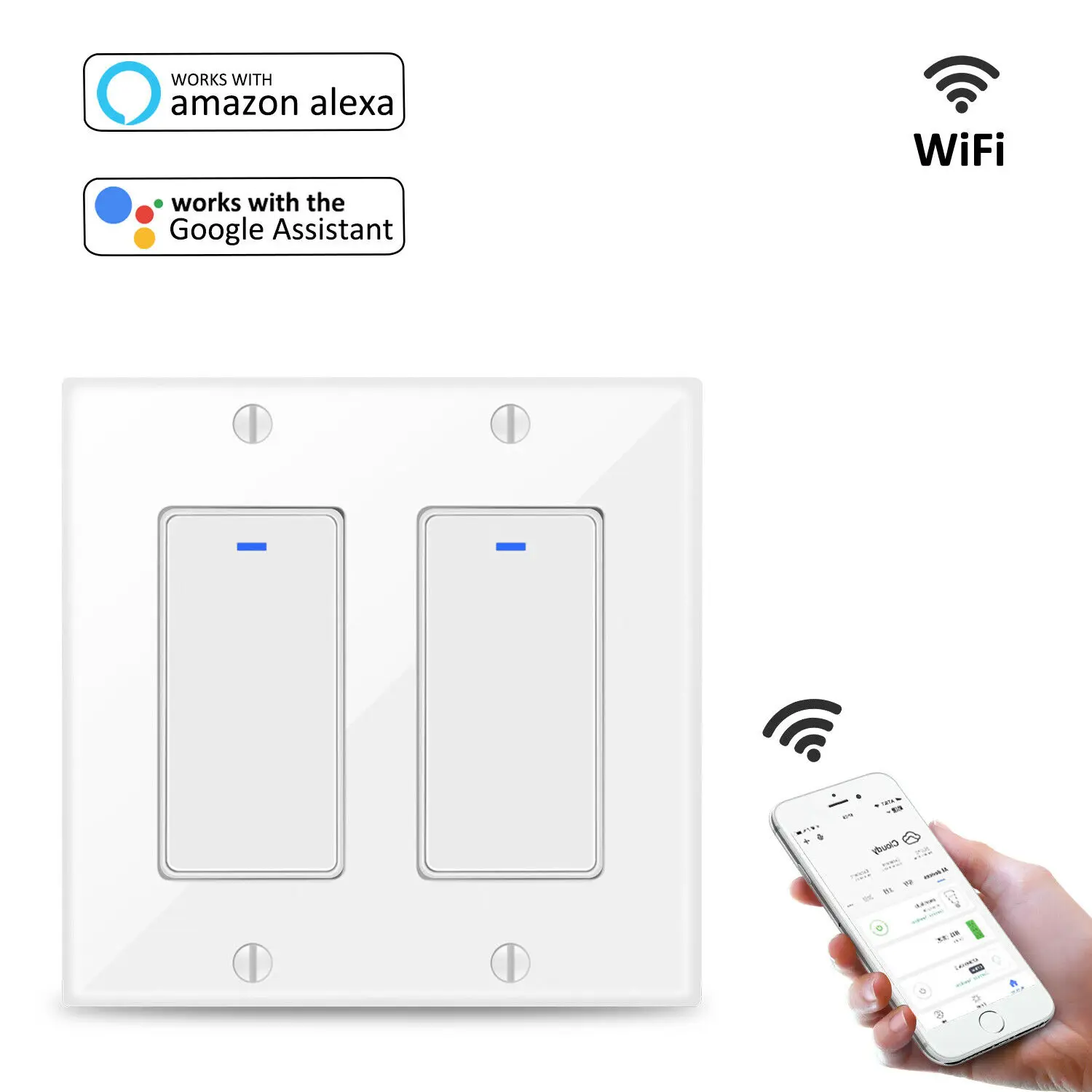 Умный настенный светильник ель света 1/2/3 клавиши wi-fi | Электроника