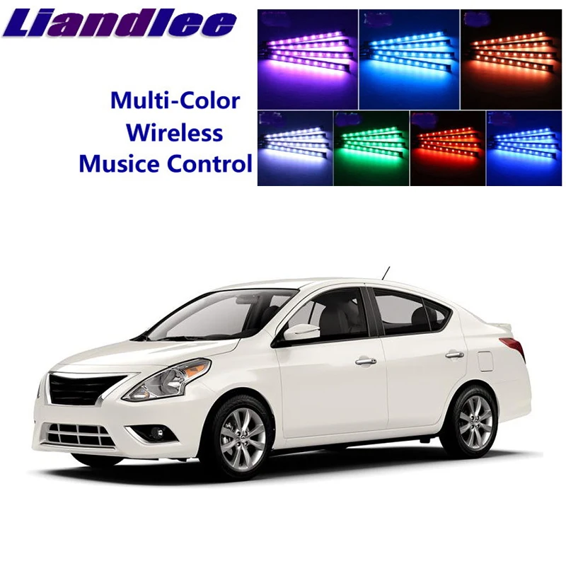 LiandLee для NissanSunny Sunny 2011~ автомобильный интерьерный светильник для ног с акцентом в музыкальном ритме