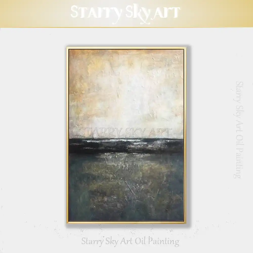 Fashion Wall Art Decor Handmade Abstract Grey Acrylic Painting On