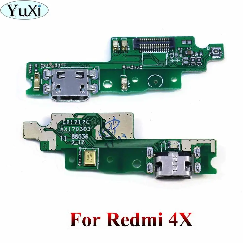 YuXi usb зарядка Нижняя плата гибкий кабель соединительные детали для Xiaomi Redmi Note 3/4/Note 3/4 Pro/4A/5A/4X/2A/3 S микрофонный модуль - Цвет: For Redmi 4X