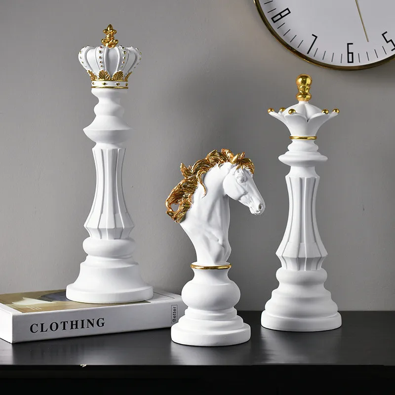 Buy Ornament Chess Piece Horse Black And Gold H 19 cm Online➤Modalyssa