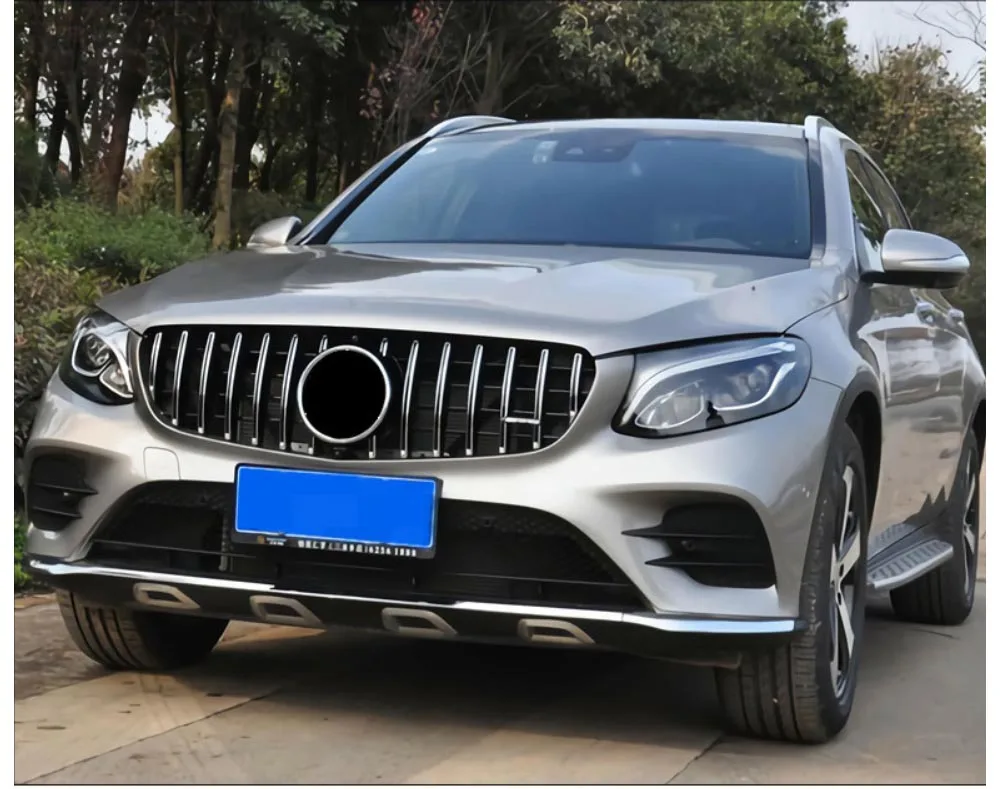 Передний бампер верхняя решетка для Mercedes GLC класс W253 X253 C253- AMG гриль GT R GLC300 GLC350 спортивный стиль аксессуары
