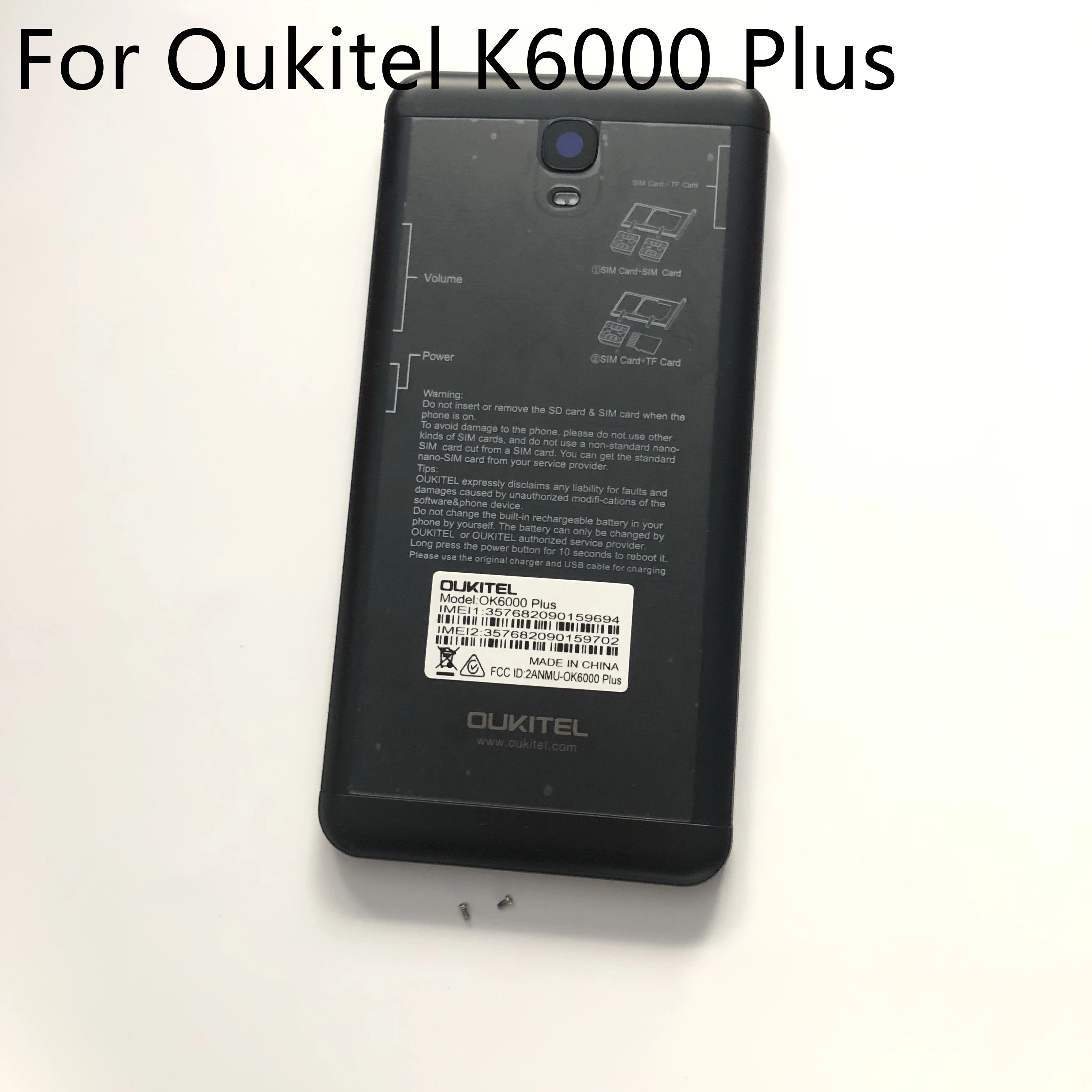 Чехол для аккумулятора Oukitel K6000 Plus задняя крышка + стеклянная линза камеры винты