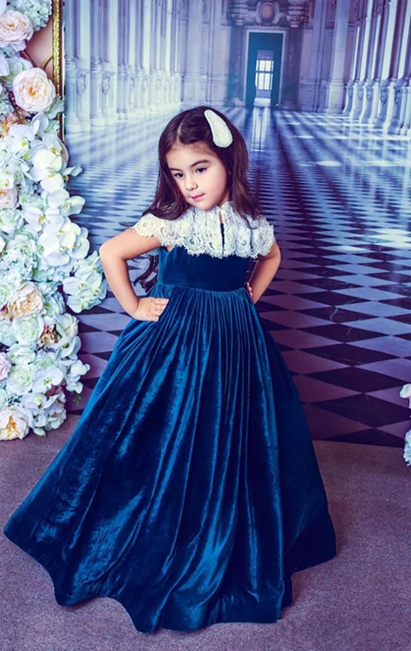 hot-selling-kids-velvet-dresses-royal-blue-floor-length-a-line-empire-wedding-flower-dresses-for-gitls-one-piece-per-opp-bag (2)