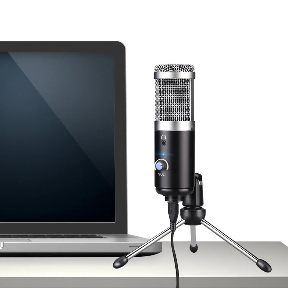 Конденсаторный микрофон Usb компьютерный микрофон для Youtube Podcast записывающее устройство воспроизведение живого голосового чата микрофон