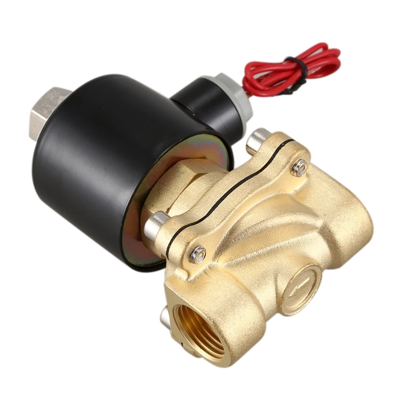 1/2 дюйма DN15 нормально открытый N/O Латунь Электромагнитный клапан 220V