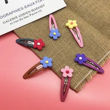 Weep Yafeng полимерная глина цветок BB клип конфетного цвета INS Bang клип милые маленькие девушки аксессуары для волос тусклый лак маленький цветок