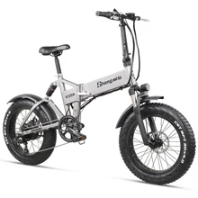  MX21 Electric Bike 500W Motor Foldable 20 Inch Men's Bicycle Women's Ebike 4.0 Tire Shock Absorber Moped 48V 12.8Ah Lithium Batt 